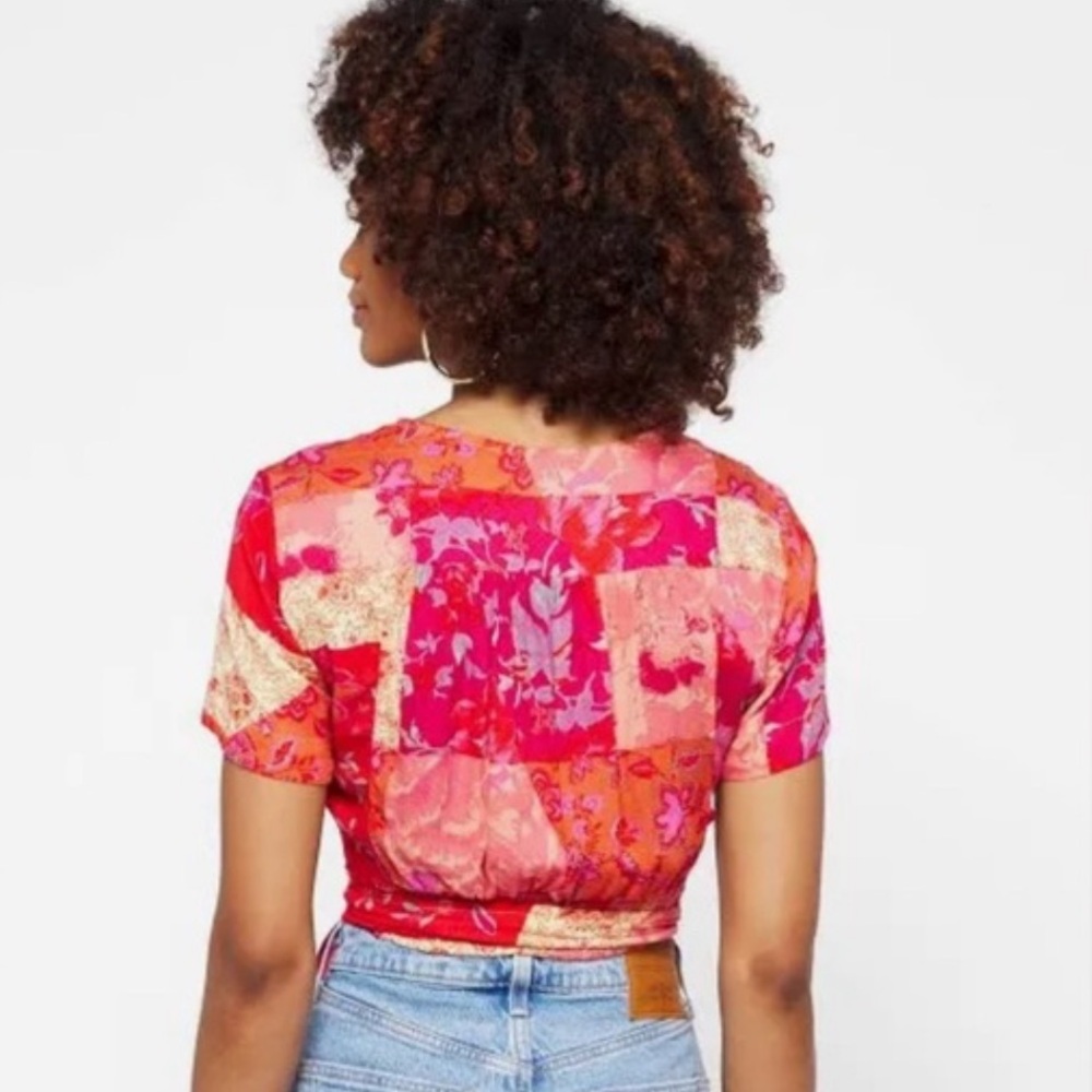 Free People NWT Ashely Wrap boho Crop - Picture 2 of 3